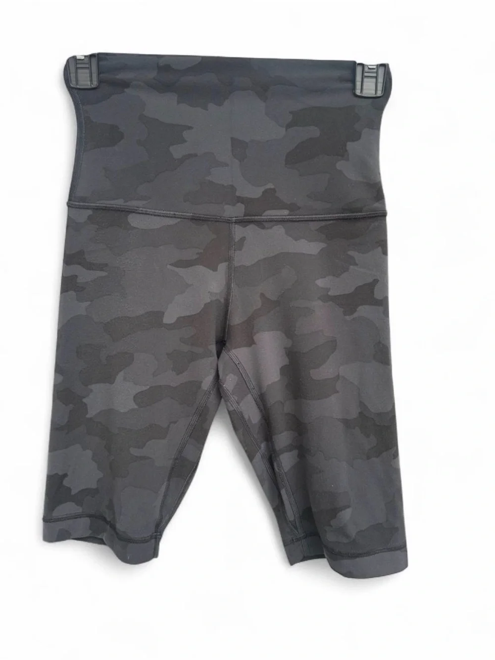 Lululemon gray & black camouflage biker shorts